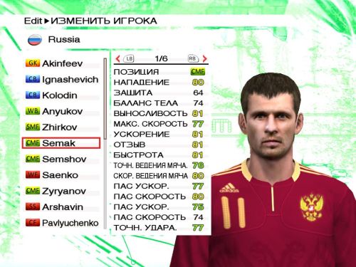 Русификатор для Pro Evolution Soccer 2009 / PES 2009 RUS.